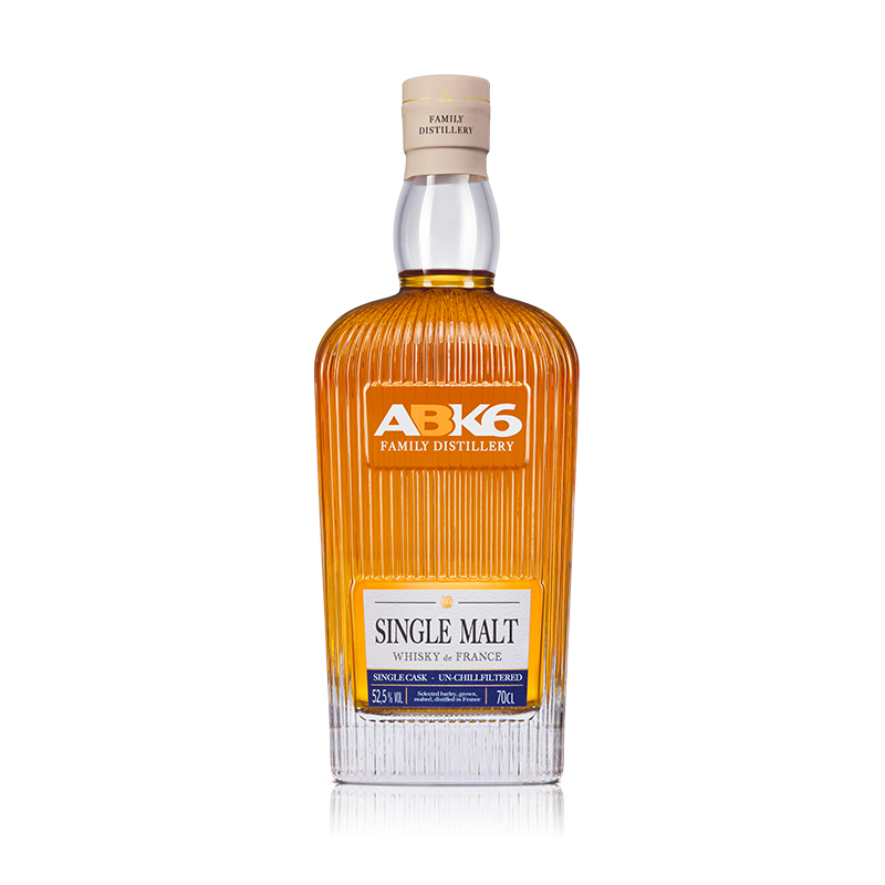 abk6 family distillery single malt whisky de france 52,5% single cask un chillfiltered